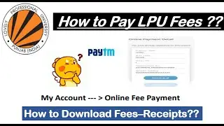 LPU Fees Payment online || How to Download Fees Receipt ? #lovelyprofessionaluniversity #online #lpu