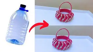 Beautiful Basket Making from Waste Water Bottle (Easy Way)