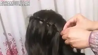 cute easy hairstyle for beginners | open hair hairstyle | water fall rope braid