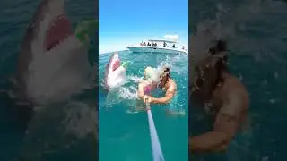 🦈 Shark Sneezes Green Mucus! Woman in Shock, Man Calls It the Perfect Selfie 🤳