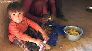 Afghan Mountain Village Life | Cooking a Simple Afghan Meal in Clay House