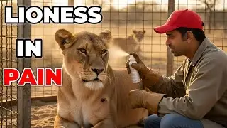 Dangerous Rescue! Treating Our Injured Lioness in Squeeze Cage 😱 | Waqas Wild Farm