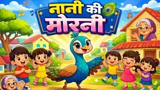 नानी की मोरनी 🦚 | Dancing Kids Rhyme | Cute Cartoon Song | Hindi Rhymes for Children