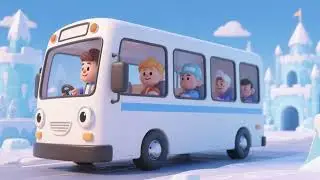 White Bus Ice Castle Ride | Nursery Rhymes & Kids Songs