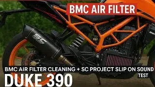BMC Air Filter Cleaning / bmc cleaning kit + SC Project Slip-On Sound Test | Duke 390 Gen 3 🔥