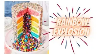 Bakedin Rainbow Explosion Cake - Kardashian Edition