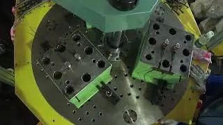 FOMTEC COIL OVER MOLDING PROCESSING ON 3 STATIONS ROTARY TABLE MACHINE