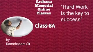 Class-8 Maths By Ramchandra Sir