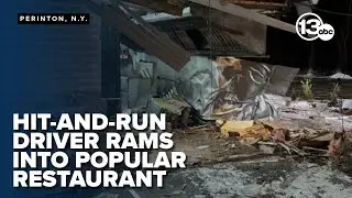 Restaurant heavily damaged after hit-and-run driver crashes into building