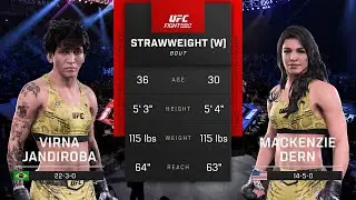 EA Sports UFC 5 | Вирна Джандироба против Маккензи Дерн, бой в минимальном весе UFC 321, полный бой
