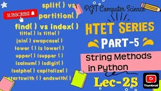 Lec-25 String Methods and Function in Python | CBSE Class 11th 12th | Python Tutorial for Beginners