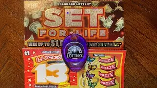 $20 OF SET FOR LIFE X LUCKY 13! (COLORADO LOTTERY)