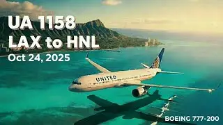 Amazing Ocean Views on This Flight!  LAX to HNL UA 1158