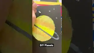 Diy Planets Flashcards with Sponge Painting