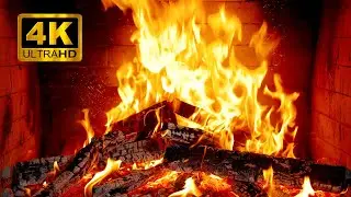 🔥 Камин В стиле 4K &ndash; потрескиВание поленьеВ, горящий ОГОНЬ и уютный Вечер.