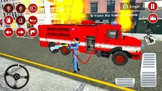 Real FireEngine Driver Simulator #2 - Emergency Firetruck Game - Android Gameplay