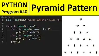Программа Python №40 &mdash; Узор &laquo;Пирамида-Звезда&raquo; на Python