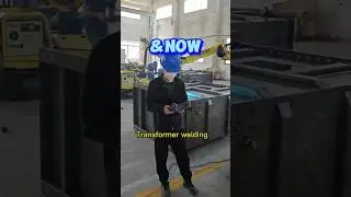 Transformer welding: New welding methods are faster and better.#mengrobot #oiltank #automaticwelding