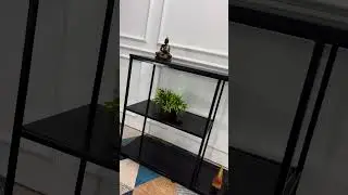 The Stylish Sidekick 3 Tier Black Marble Console Tabl