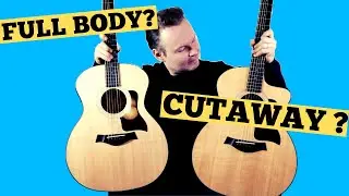 Taylor 114CE VS 114E - Cutaway Vs. Full Body Acoustic Guitar