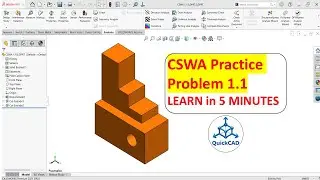 CSWA Practice Problem 1.1 | SolidWorks Step-by-Step Solution (2026 Exam Prep)