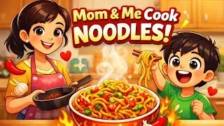 Chilli garlic noodles recipe | Kids animated cooking | Fun Food Video
