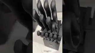 From meal prep to entertaining, this German stainless steel knife set with built-in sharpener keeps