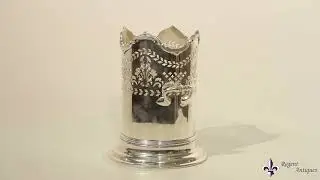Antique Edwardian Silver Plated Bottle Holder 19th C