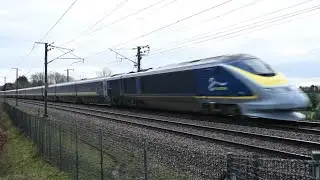 UP CLOSE high speed passes - Eurostar & Southeastern High Speed in Kent - Class 373, 374 & 395 - 4K