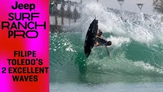 Filipe Toledo Drops 2 Excellent Scores, Takes Control Of The Leaderboard | SURF RANCH PRO HIGHLIGHTS