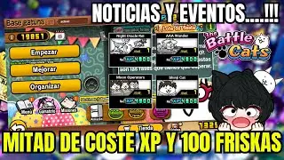 EVENTOS DE A&Ntilde;O NUEVO MITAD DE COSTE DE XP, 100 FRISKAS GRATIS Y ETAPAS ESPECIALES - THE BATTLE CATS