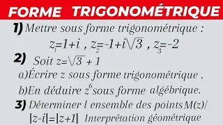 FORME TRIGONOMÉTRIQUE D UN NOMBRE COMPLEXE : FORMULE D EULER- FORMULE DE MOIVRE-ÉQUATION CARTÉSIENNE