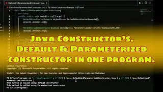 Java Default & Parameterized constructor in one program || #msbte#tasm ||