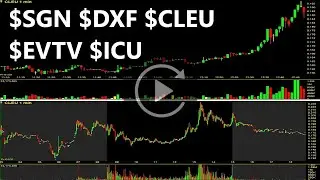 $SGN $DXF $CLEU $EVTV $ICU Top Stocks Replay & Review