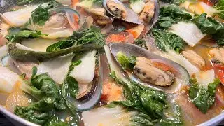 How To Cook Mussels / Tahong With Tomatoes And Rice Water Recipe
