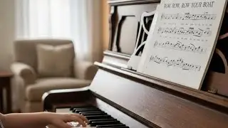 How to play row row row your boat on piano 