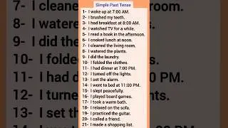 Simple Past Tense #learnenglish #shorts