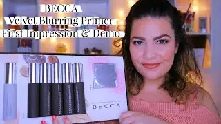 BRAND NEW BECCA Velvet Blurring Primer | First Impression, Review, & Demo | Stephanie Vanderwaag