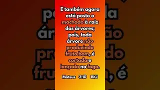 Vers&iacute;culo di&aacute;rio/ Mateus 3:10 BKJ