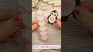 DIY Cute Penguin Bookmark with Hearts | Easy Handmade Craft