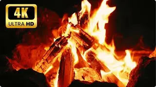 4K Fireplace (10 Minutes) 🔥 Cozy Burning Logs & Crackling Fire Sounds for Relaxatio