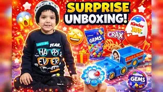 Surprise Unboxing 😍 | Daniyal Opens Gems Ball, Kinder Joy & Crax | Kids Fun Video