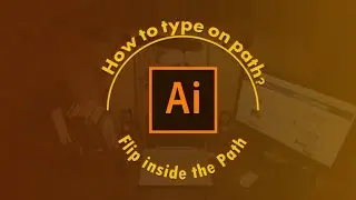 FLIP TEXT USING TYPE ON A PATH TOOL ON A CIRCLE || Class -10 || - Illustrator Tutorial