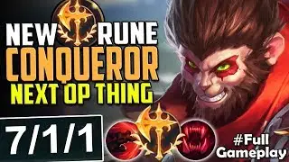 NEW RUNE CONQUEROR WUKONG | NEXT OP THING | Wukong vs Galio TOP BUILD PBE SEASON 8 Full Gameplay