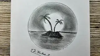 Zeichnen Lernen mit Bleistift || Einfach Landschaft Zeichnen Schritte- f&uuml;r-Schritte