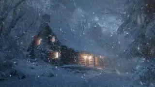 Lonely Mountain Cabin in a Severe Snowstorm | Extreme Wind & Blizzard Ambience | Sleep ASMR (No Ads)