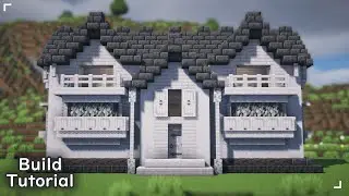 🤍 Pale Oak and Deepslate Mansion 🏡 | Minecraft Build Tutorial