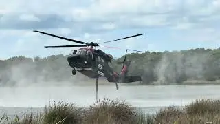 Helitack 678, 671 & 674 filling up from Lake Richmond