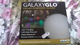 Game the fun solutions people galaxy glo solar powered color changing led globe with remote control.