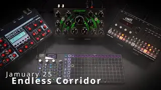 Jamuary 2026 - #25 Endless Corridor (Oxi One MK2 / Fred's Lab Manatee /LXR-02 / Xenodrive)